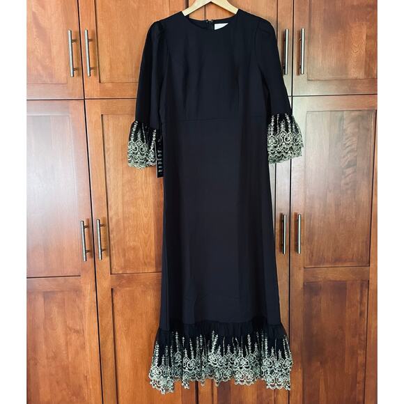Pomander Place Black Lillith Dress Lace Maxi Size Large - Picture 2 of 11